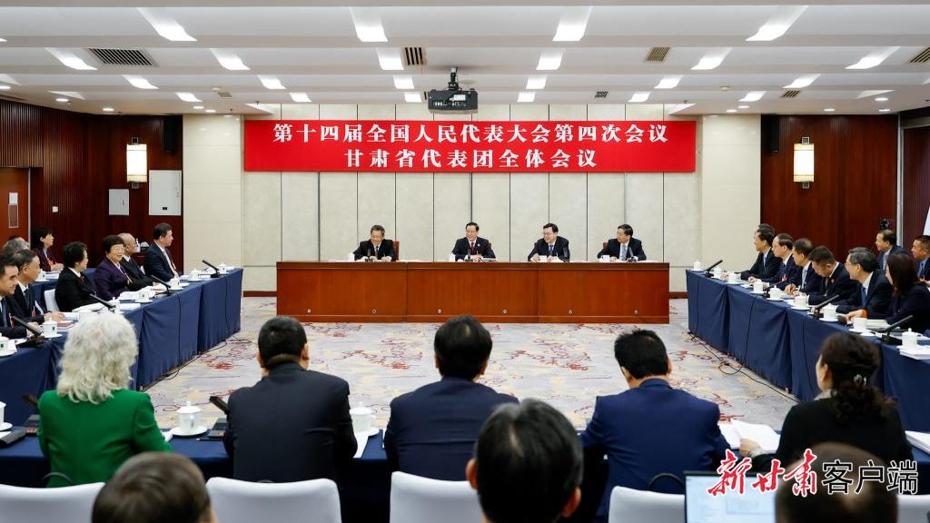 甘肃代表团举行全体会议审议“两高”工作报告应勇到会听取意见 胡昌升任振鹤参加审议